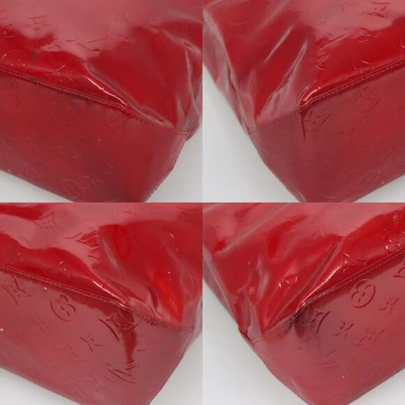 LOUIS VUITTON Monogram Vernis Reade MM Hand Bag Red Rouge M91086 - Picture 10 of 12